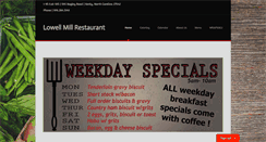 Desktop Screenshot of lowellmillrestaurant.com